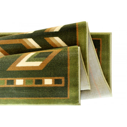 BLNK Lodi Collection Southwestern Style Olefin Area Rug with Jute Backing - Green, 6'W x 9'L