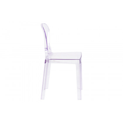 BLNK - Theo Ghost Chair with Tear Back in Transparent Crystal