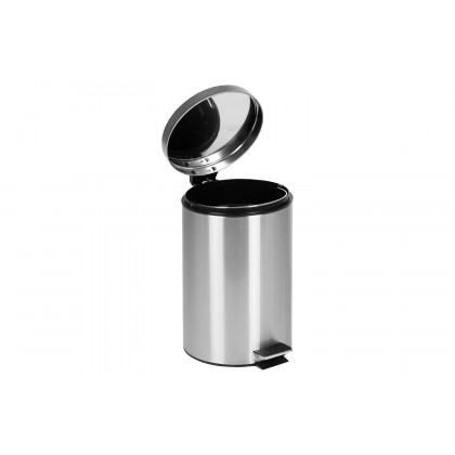 BLNK Round Stainless Steel Fingerprint Resistant Soft Close Step Trash Can -3.2 Gallons (12L) - 3.2 Gall