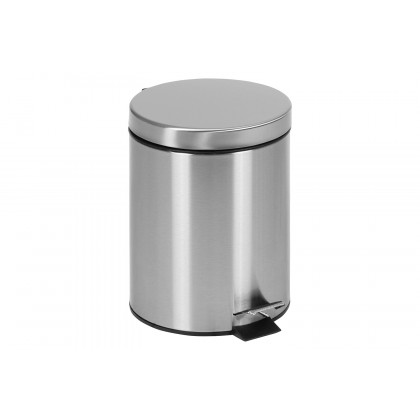 BLNK Round Stainless Steel Fingerprint Resistant Soft Close Step Trash Can - 1.3 Gallons (5L) - 1.3 Gall