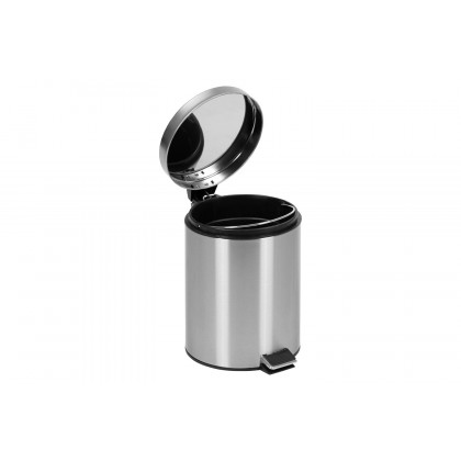 BLNK Round Stainless Steel Fingerprint Resistant Soft Close Step Trash Can - 1.3 Gallons (5L) - 1.3 Gall