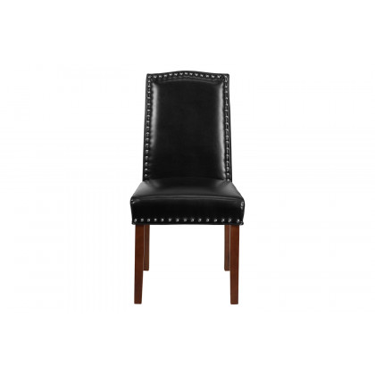BLNK - HERCULES Hampton Hill Series LeatherSoft Parsons Chair with Silver Accent Nail Trim