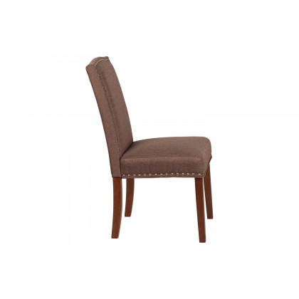 BLNK HERCULES Hampton Hill Series Parsons Chair with Silver Accent Nail Trim - Brown