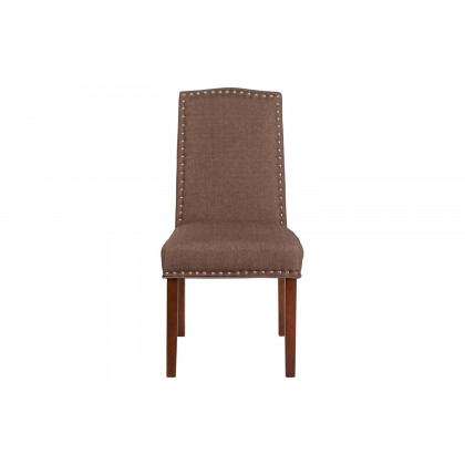 BLNK HERCULES Hampton Hill Series Parsons Chair with Silver Accent Nail Trim - Brown