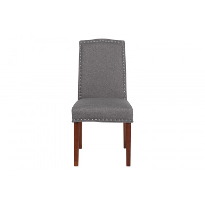 BLNK HERCULES Hampton Hill Series Parsons Chair with Silver Accent Nail Trim - Gray