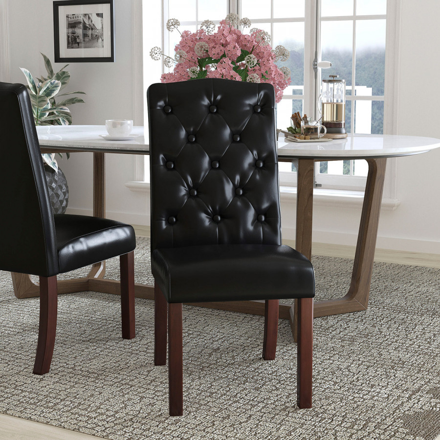 BLNK - HERCULES Grove Park Series LeatherSoft Tufted Parsons Chair