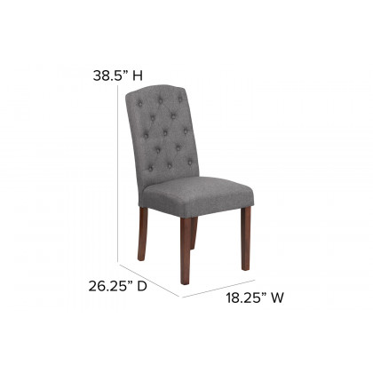 BLNK HERCULES Grove Tufted Parsons Chair - Gray