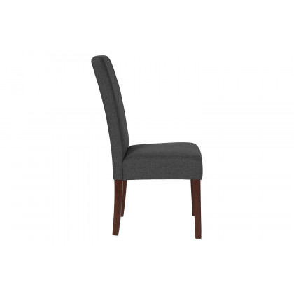 BLNK Greenwich Series Fabric Upholstered Panel Back Mid-Century Parsons Dining Chair - Gray