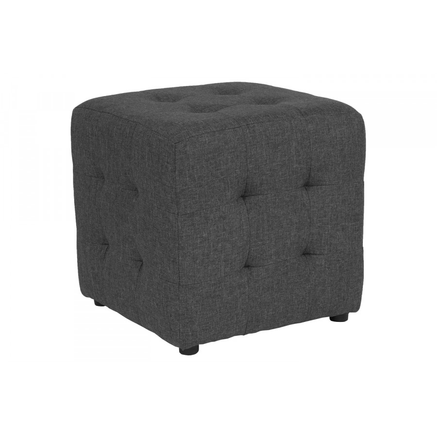 BLNK Avendale Fabric Tufted Upholstered Ottoman Pouf - Dark Gray