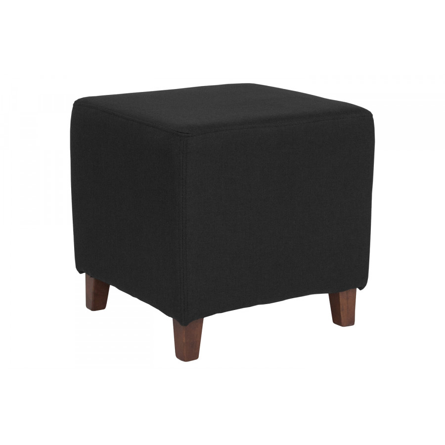 BLNK Ascalon Fabric Upholstered Ottoman Pouf - Black