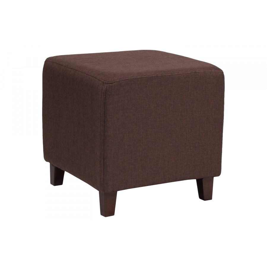 BLNK Ascalon Fabric Upholstered Ottoman Pouf - Brown