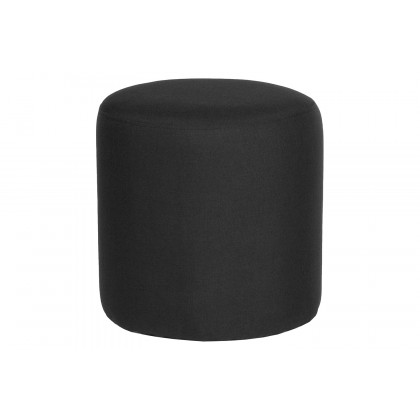 BLNK Barrington Round Fabric Upholstered Round Ottoman Pouf - Black
