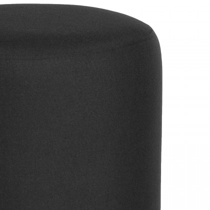 BLNK Barrington Round Fabric Upholstered Round Ottoman Pouf - Black