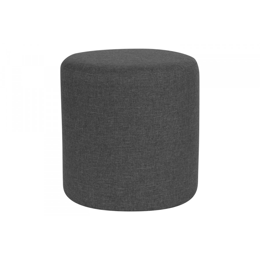 BLNK Barrington Round Fabric Upholstered Round Ottoman Pouf - Dark Gray