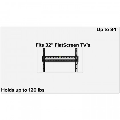 BLNK FLASH MOUNT Fixed TV Wall Mount with Built-In Level - fits TV's 32"- 84"