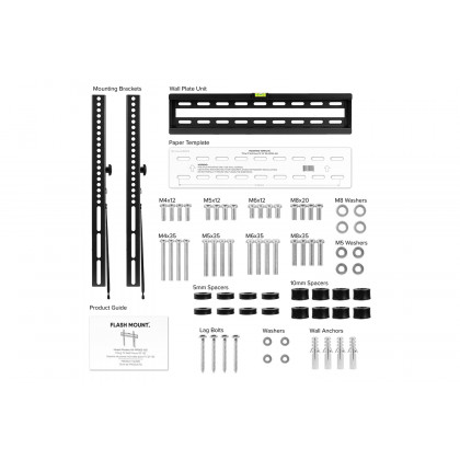 BLNK FLASH MOUNT Tilt TV Wall Mount with Built-In Level - fits TV's 32" - 55"