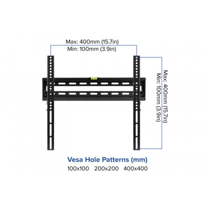 BLNK FLASH MOUNT Tilt TV Wall Mount with Built-In Level - fits TV's 32" - 55"