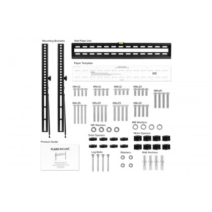 BLNK FLASH MOUNT Tilt TV Wall Mount with Built-In Level - fits TV's 40" - 84"