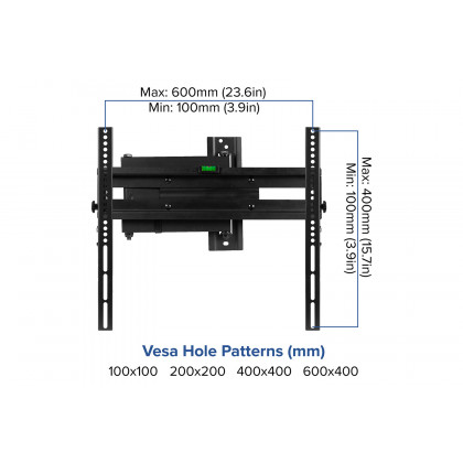 BLNK FLASH MOUNT Full Motion TV Wall Mount with Built-In Level - fits TV's 32" - 55"