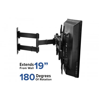 BLNK FLASH MOUNT Full Motion TV Wall Mount with Built-In Level - fits TV's 32" - 55"