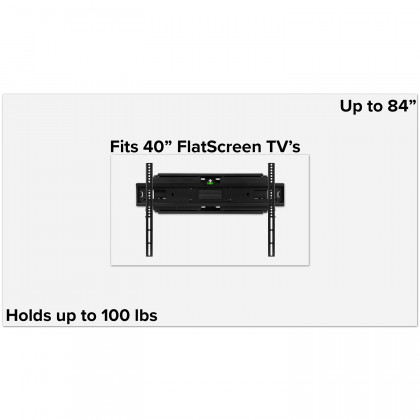 BLNK FLASH MOUNT Full Motion TV Wall Mount with Built-In Level - fits TV's 40" - 84"