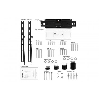 BLNK FLASH MOUNT Full Motion TV Wall Mount with Built-In Level - fits TV's 40" - 84"
