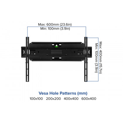 BLNK FLASH MOUNT Full Motion TV Wall Mount with Built-In Level - fits TV's 40" - 84"