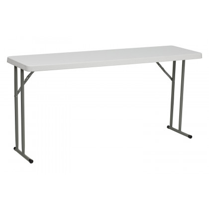 BLNK Granite White Plastic Folding Training Table - 5'L