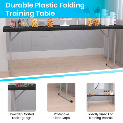 BLNK - Black Plastic Folding Training Table