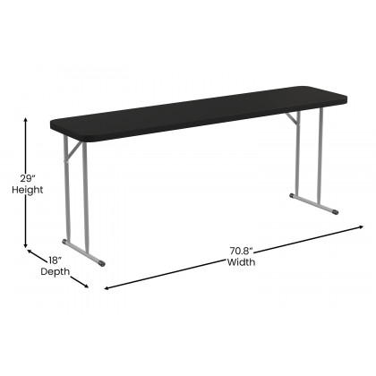 BLNK - Black Plastic Folding Training Table