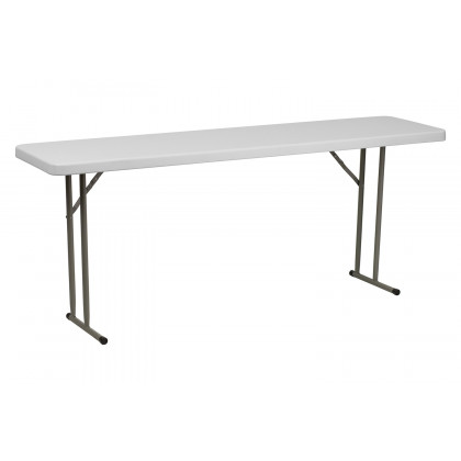 BLNK Granite White Plastic Folding Training Table - 6'L