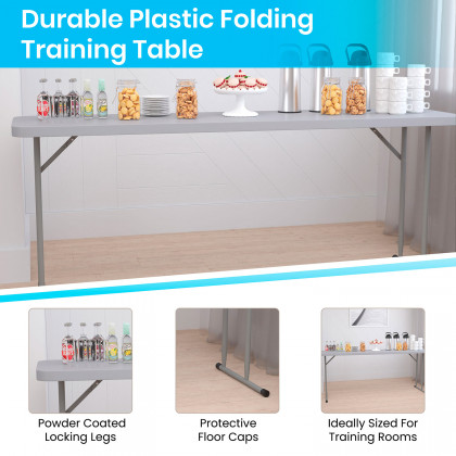 BLNK - Gray Plastic Folding Training Table