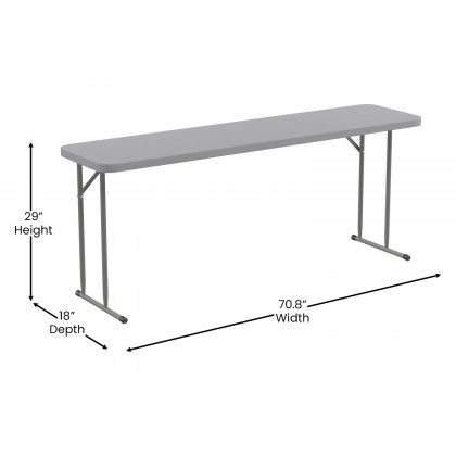 BLNK - Gray Plastic Folding Training Table