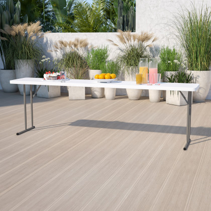 BLNK - Granite White Plastic Folding Training Table