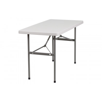 BLNK Granite White Plastic Folding Table - 4'L