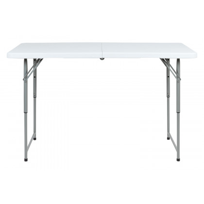 BLNK - Granite White Plastic 3 Height Adjustable Bi-Fold Folding Table