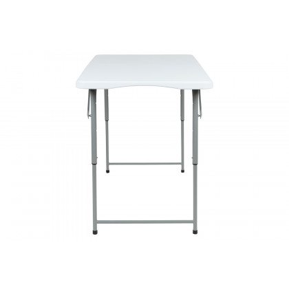 BLNK - Granite White Plastic 3 Height Adjustable Bi-Fold Folding Table