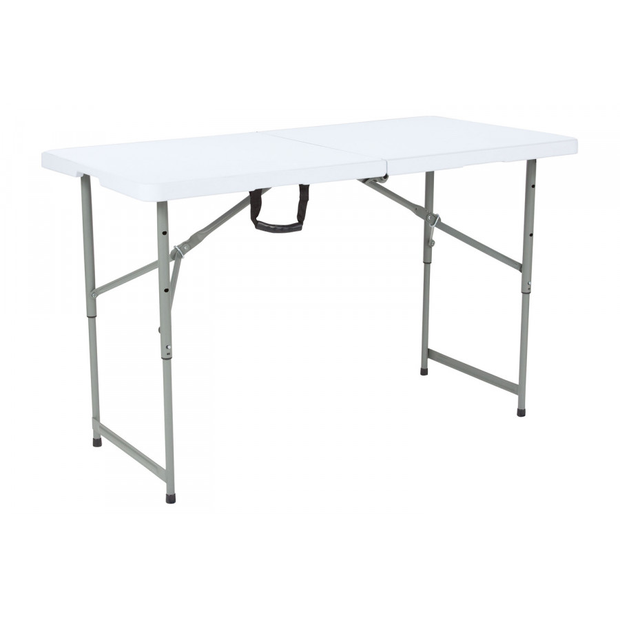 BLNK - Granite White Plastic 2 Height Adjustable Bi-Fold Folding Table