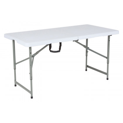 BLNK - Granite White Plastic 2 Height Adjustable Bi-Fold Folding Table