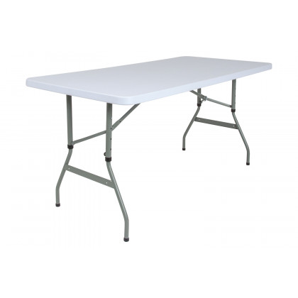 BLNK - Granite White Plastic Height Adjustable Folding Table