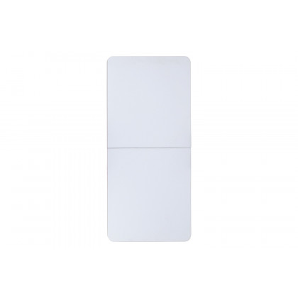 BLNK - Granite White Plastic Height Adjustable Bi-Fold Banquet and Event Folding Table with Carrying Handle