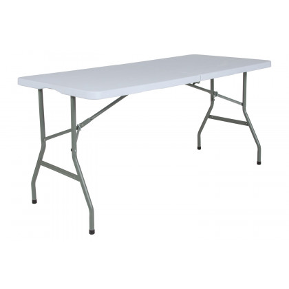 BLNK - Granite White Plastic Bi-Fold Folding Table