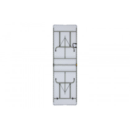 BLNK - Granite White Plastic Height Adjustable Bi-Fold Plastic Banquet and Event Folding Table with Carrying Handle