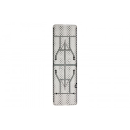 BLNK - Granite White Plastic Bi-Fold Plastic Banquet and Event Folding Table with Carrying Handle