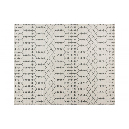 BLNK Beth Geometric Polyester Bohemian Low Pile Rug - Ivory/Gray, 8'W x 10'L