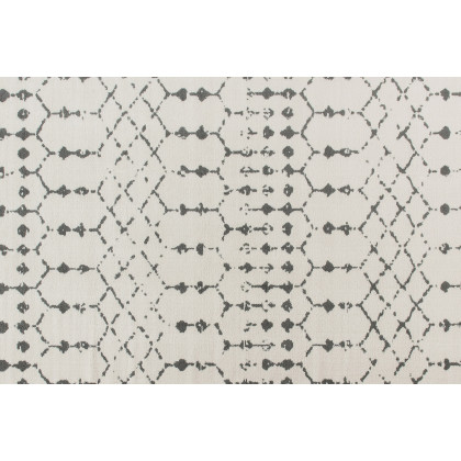 BLNK Beth Geometric Polyester Bohemian Low Pile Rug - Ivory/Gray, 8'W x 10'L