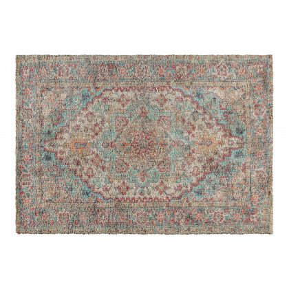 BLNK Katherine Distressed Vintage Medallion Polyester Area Rug - Blue, 5'W x 7'L