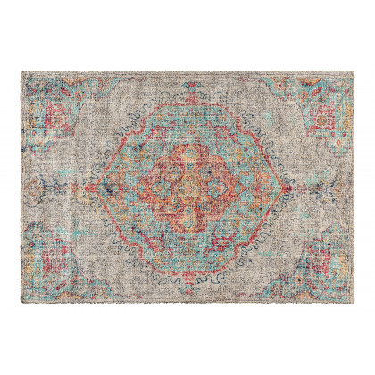 BLNK Katherine Distressed Medallion Polyester Area Rug - Gray, 5'W x 7'L