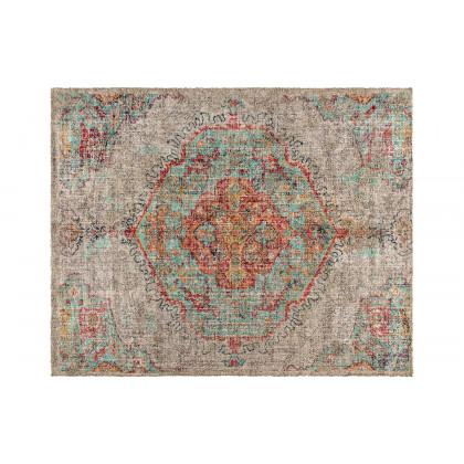 BLNK Katherine Distressed Medallion Polyester Area Rug - Gray, 8'W x 10'L