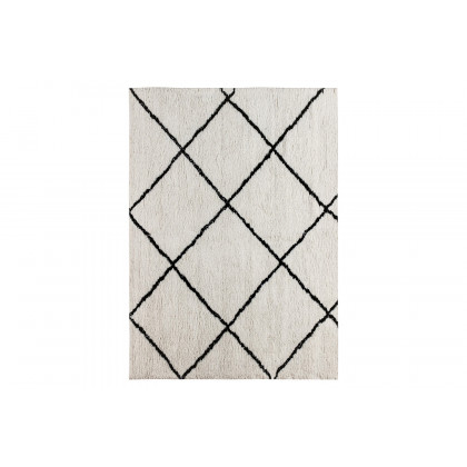 BLNK Roxy Shag Style Diamond Trellis Area Rug - Ivory, 8'W x 10'L